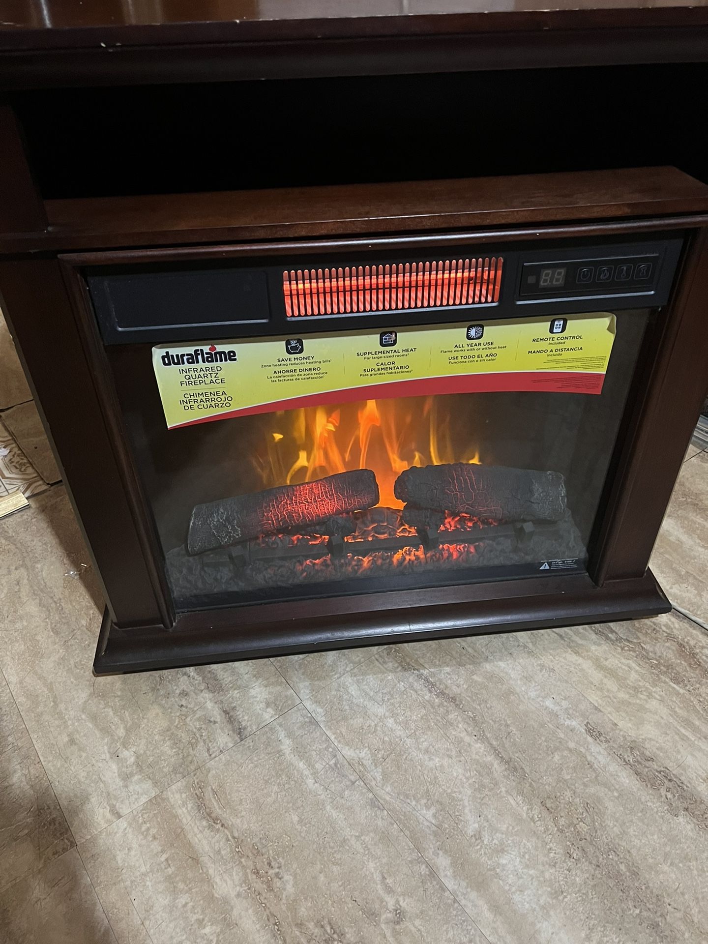 Duraflame Infrared Quartz Electric Fireplace 31.5-in L 12-in W 29-in H