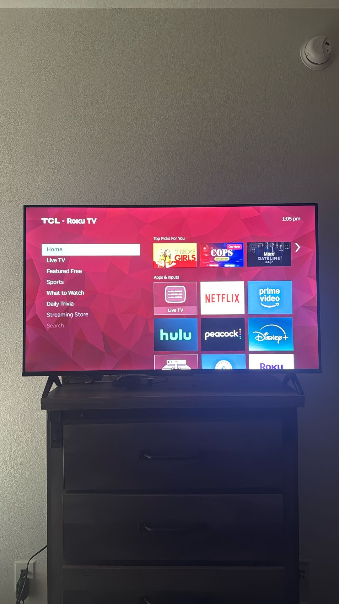 TCL 43” Class S4, 4K UHD HDR Smart TV with Roku TV