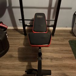 Bench Press With 10 Pound Weight Bar And 2 Plates Of 25