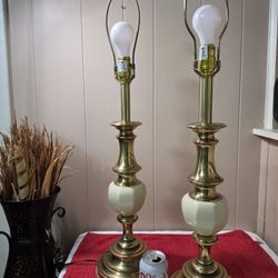 Pair of Vintage Stiffel Solid Brass Lamps