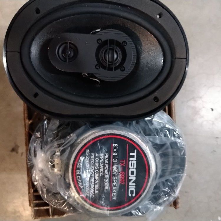 Tisonic 300 Watt, 3 Way Car Speakers 6 by 9  $65 