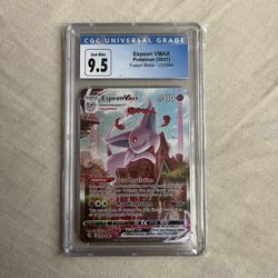 Pokmon Card TCG Cards Espeon Vmax Alt Art Fusion Strike Cgc 9.5 Slab for  Sale in Artesia, CA - OfferUp