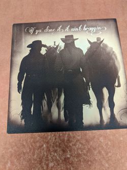 Original David Stoecklein Cowgirls Silhouette 8x8x1 Canvas Print $20