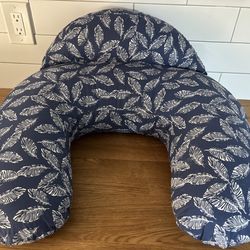 Nursing pillow with head/back support for baby