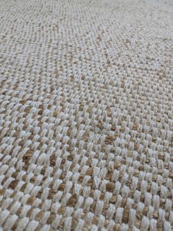 5x8 rug natural handwoven jute/cotton NuLoom