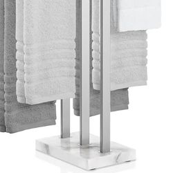 Free Standing Towel Rack With Marble Base