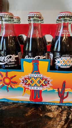 Superbowl 30 Coke bottles -6pk