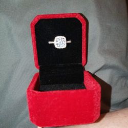 Moissanite Halo Ring