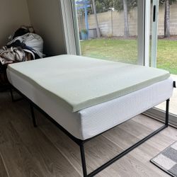 Twin Mattress, Foam Pad & Bed Frame