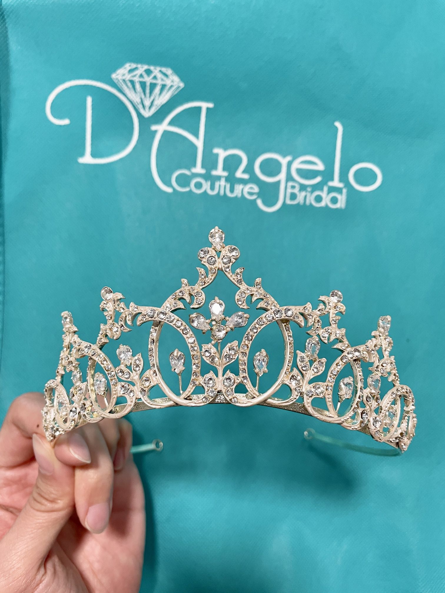 D’Angelo Couture Wedding Tiara, Wedding Crown