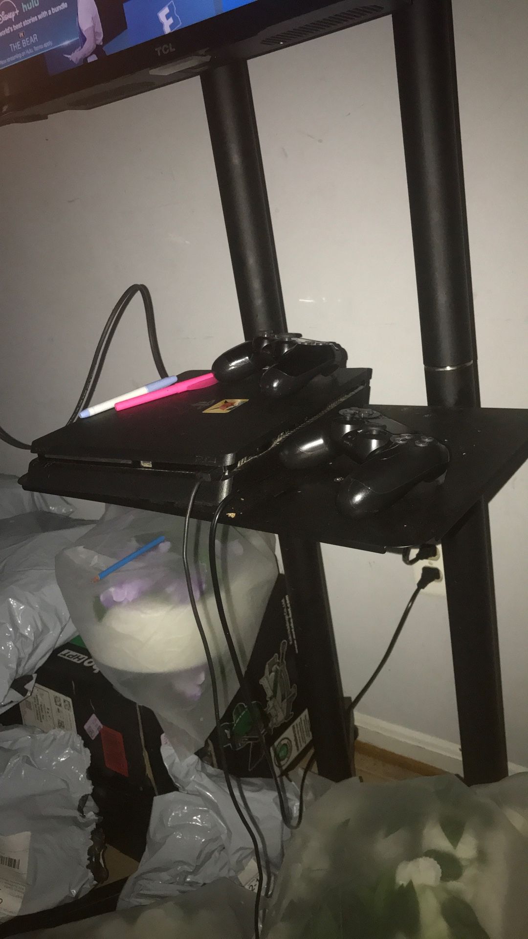 PS4 With Three Controllers And Charger And HDMI Port