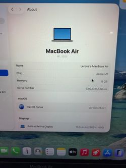 APPLE MACBOOK AIR M1 , 8 GB