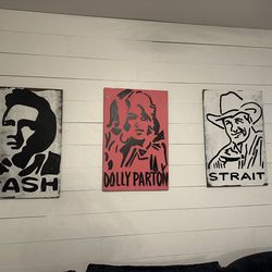 Local Made Artwork of Country Legends