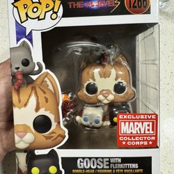 Goose with Flerkittens #1266 Funko Pop! Marvel Collector Corps Exclusive The Marvels