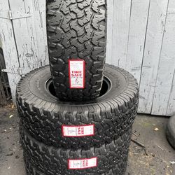 FOUR BFGOODRICH TIRES FOR SALE. 31^10.50 R15 LT