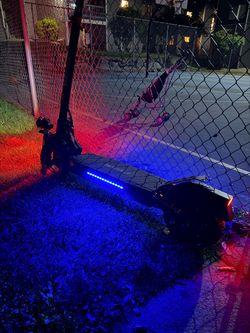 Black Electric Scooter with LED Lights