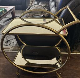 Gold Wine Cart 