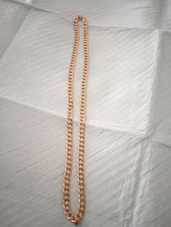 18 kt Gold Plated Cuban Curb Necklace
