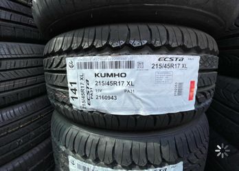 17” Kumho Ecsta PA31 Tires Deal  New Inventory  In Stock Stock Today   Size 215/45R17