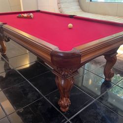 Pool Table By Olhausen 8’ (Free Delivery & Pro Setup) Felt Color Of Choice / Accessories Included 
