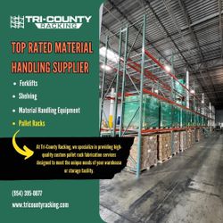 Industrial new and used Pallet Racks Commercial warehouse equipment, beams, upright wire decks forklifts