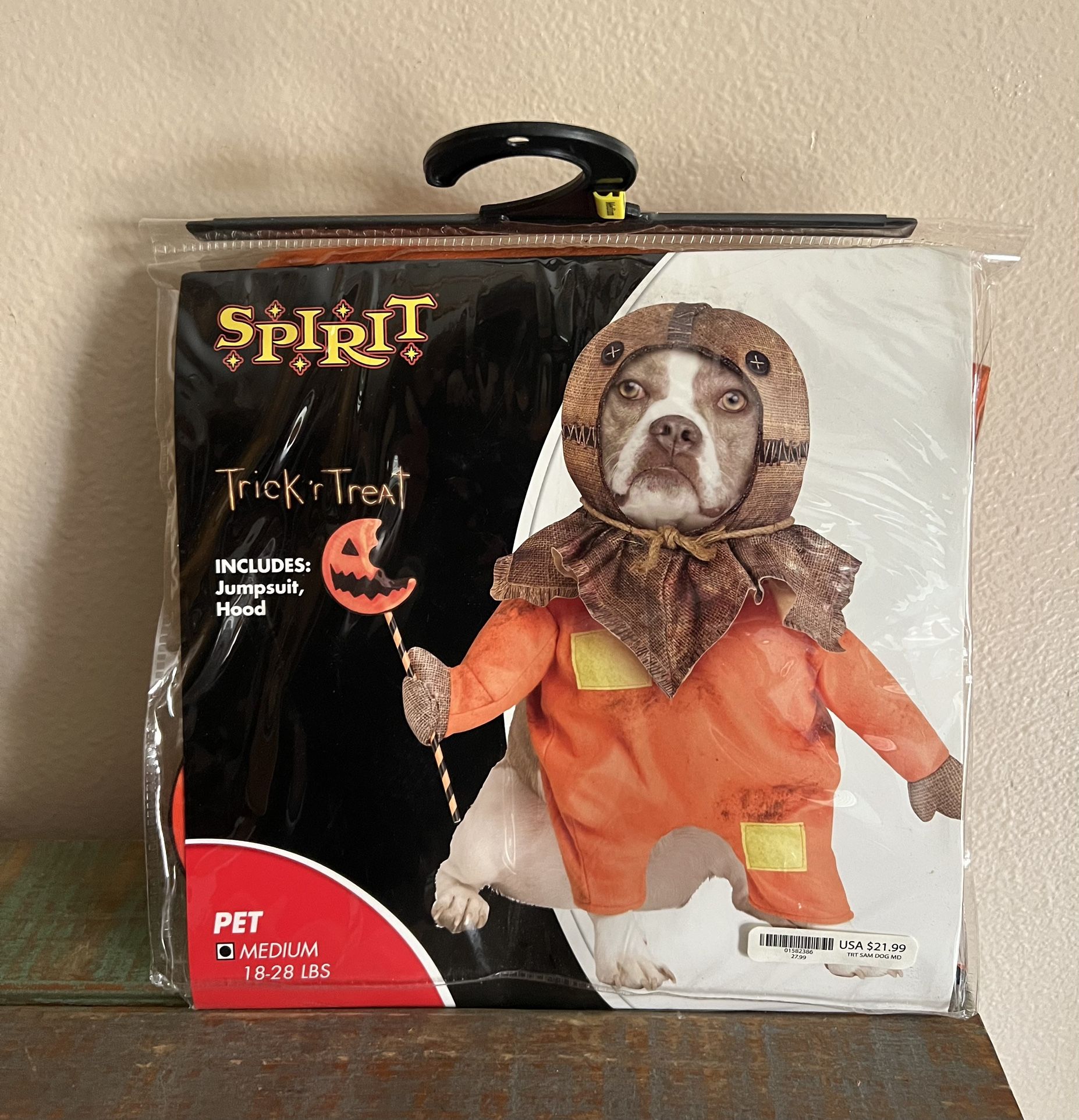 Spirit Halloween Trick R Treat Sam Dog Costume! Size Medium!