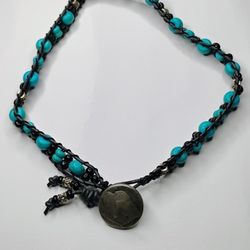 Leather Turquoise Necklace