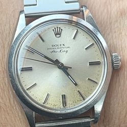 Vintage Rolex 1002 Air King Rare No Precision Dial Beautiful Patina Serviced 