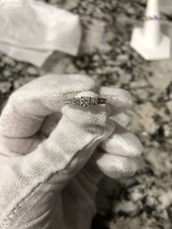 14k White gold diamond promise ring