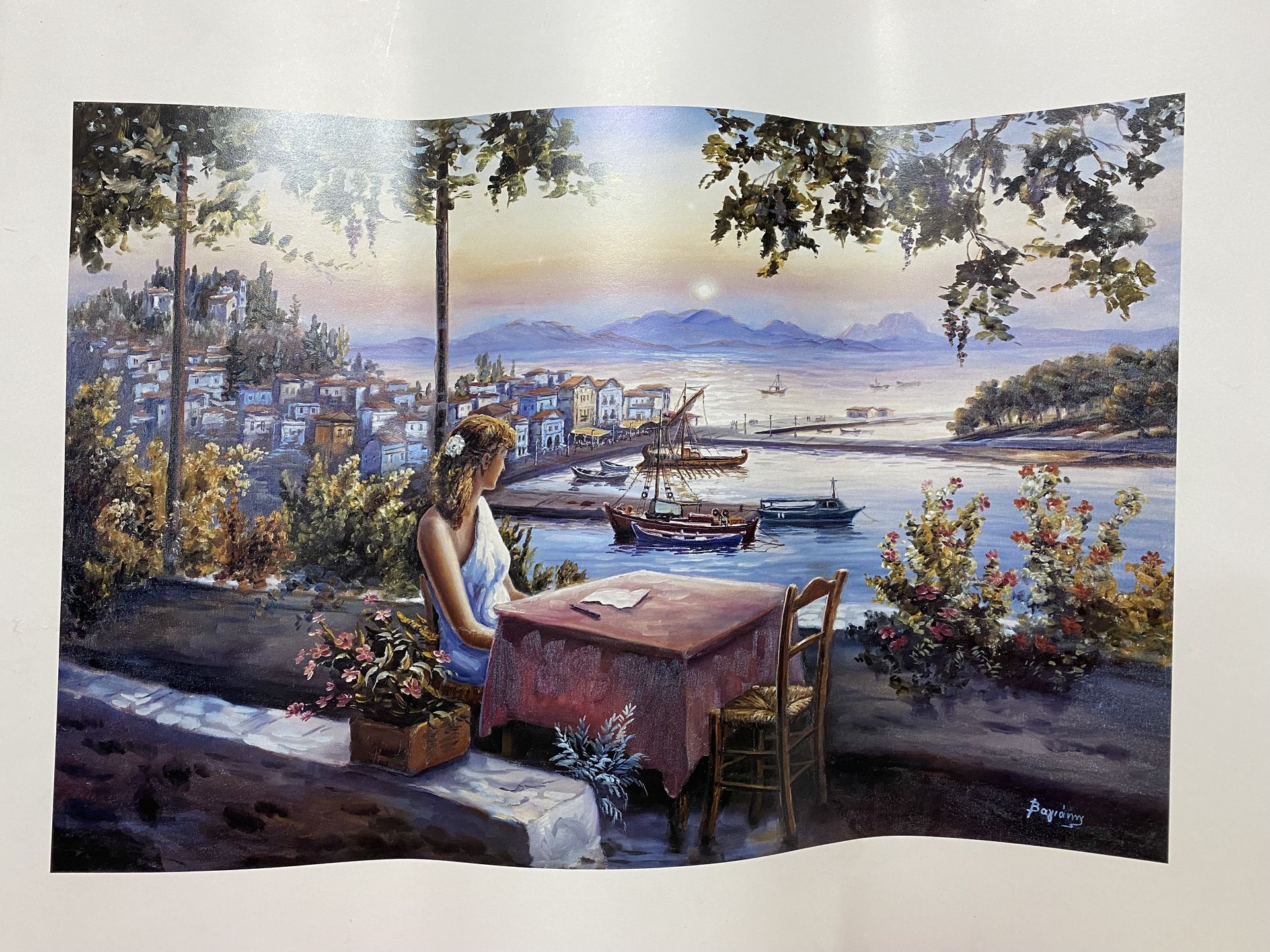 34 Inch x 23.75 Inch Original Poster Print From Original Greek Hand Paintings (Read Description) (6 available)