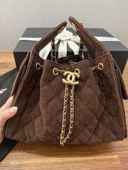 Chanel 25 Brown Suede 