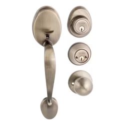 Oviedo Double Cylinder Antique Brass Door Handleset