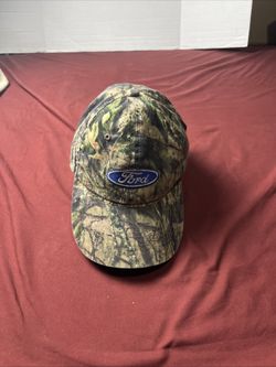 VTG Ford Motor Company Baseball Cap Hat Mossy Oak  Camouflage Camo Fitted s/m