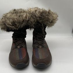 Eddie Bauer Weatheredge Insulated Faux Fur Trim Women's Boots 8