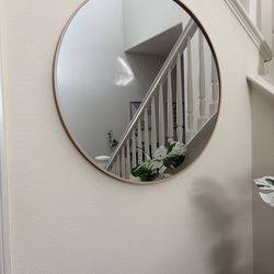 Round mirror wall decor for bathroom bedroom living room