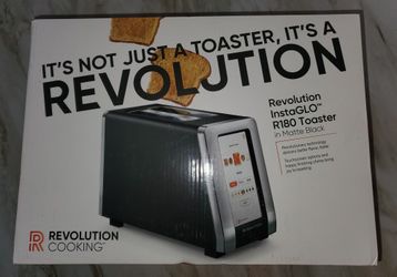 Revolution Cooking R180B InstaGLO Matte Black Smart Toaster 