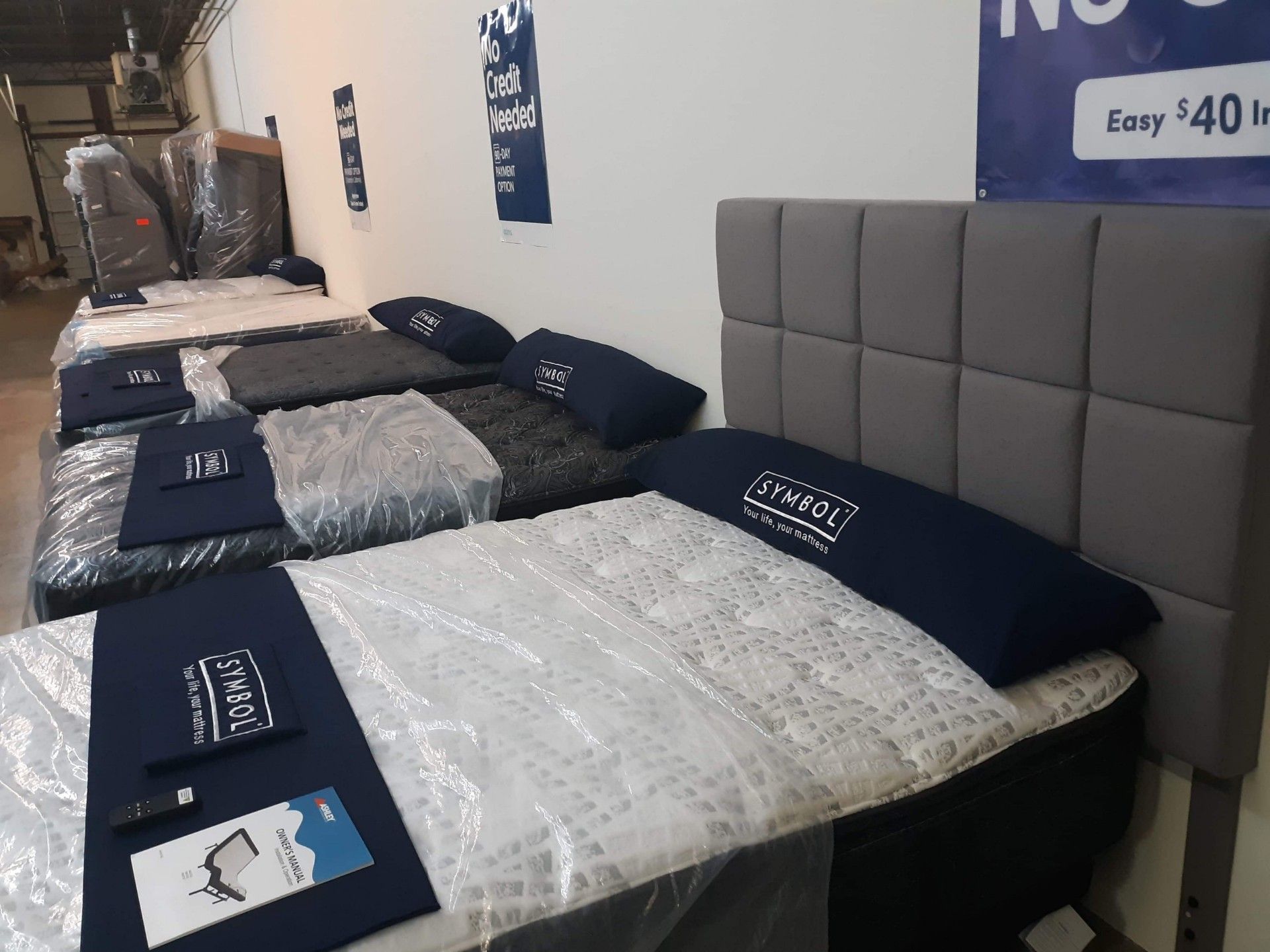 Brand new mattress sets! 40 dollars down, same day delivery available