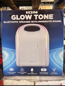 ION Glow Tone Bluetooth Speaker with Immersive Sound Brand New In Box