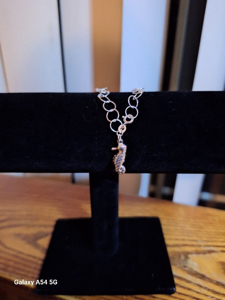 Sterling Silver Sea Horse Bracelet