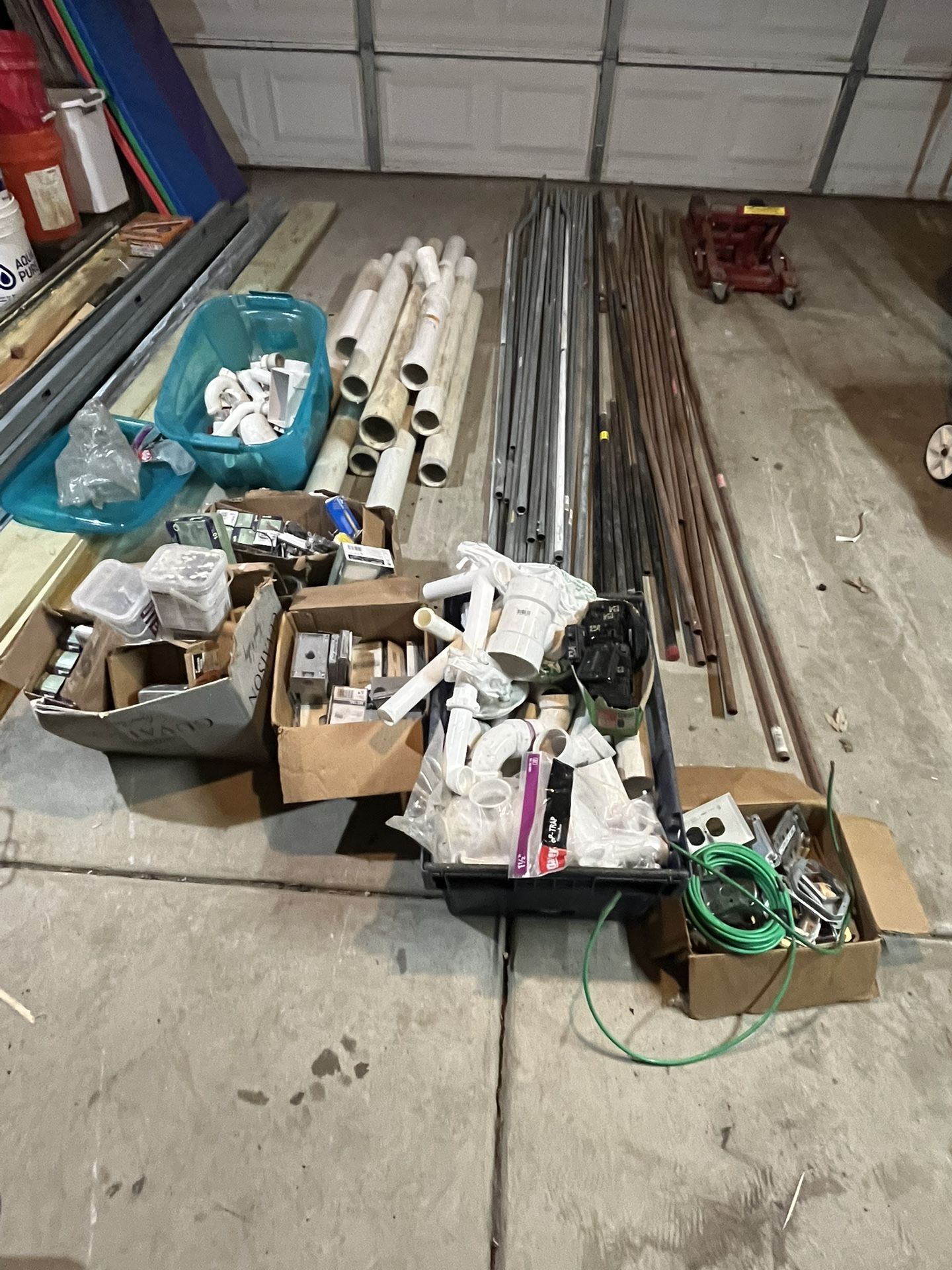 misc plumbing, electrical and gas pipes