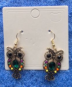 Boho Antique Gold OWL dangle earrings