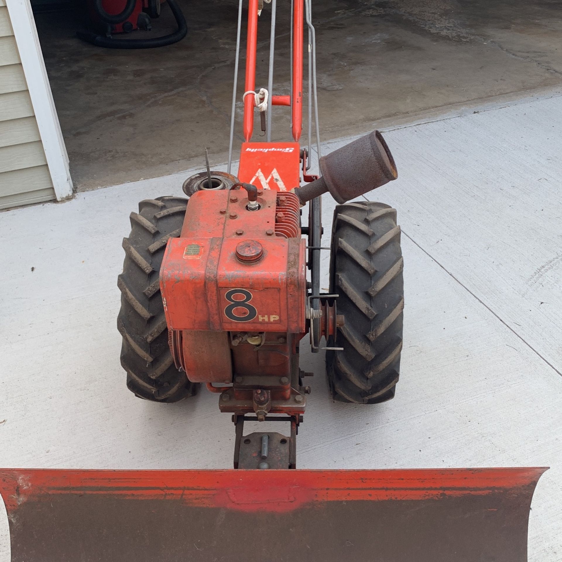 Simplicity Walk Behind Tractor With Snow Blade And B&S 8HP for Sale in