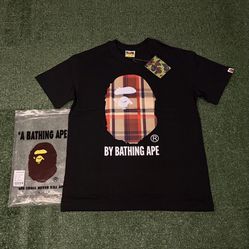 BAPE Plaid Ape Head Tee 