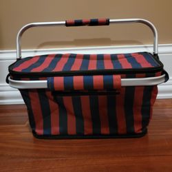 Insulated Picnic Basket Trunk Grocery Tote with Handle