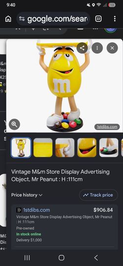 Large vintage m&m store display