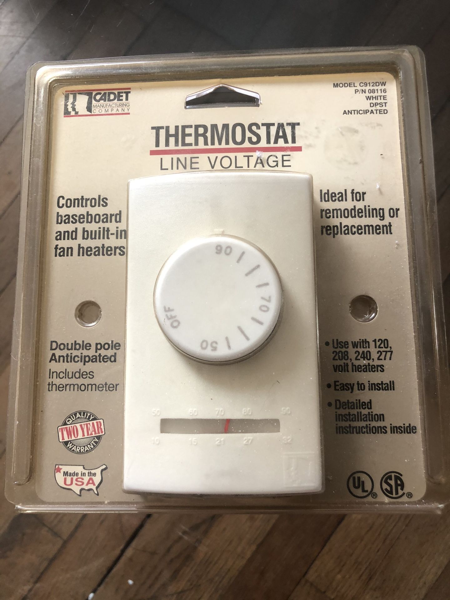 Electric heat thermostat Cadet