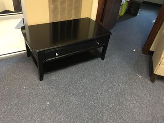 Black TV stand with drawer