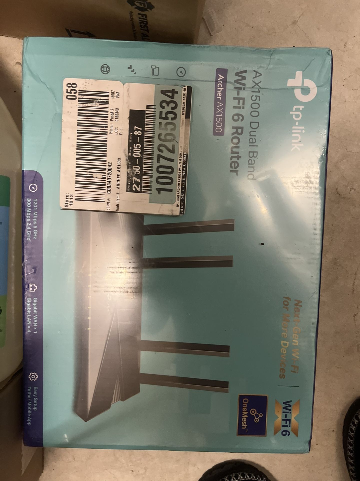 NEW TP LINK AX1500 Dual Band Router