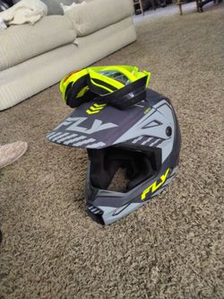 Fly motorcycle helmet and glasses