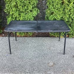Portable, Plastic Foldable Table Adjustable Height